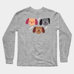 Dog Loves Bone Long Sleeve T-Shirt